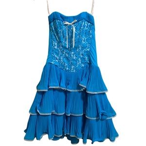 Vintage Y2K Betsey Johnson Blue Cupcake Dress SZ 2 NWT